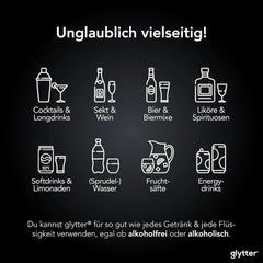 Glytter Glitter Powder For Drinks (Silver) - Glitter comestibil pentru băuturi, 10 grame Glitter Naty Shop