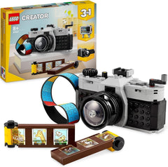 LEGO Creator 3In1 Fotocamera retrò, Videocamera, Set TV, Decorazioni per la scrivania dei bambini o Accessori per la cameretta, Regali fotografici per ragazze e ragazzi di 8 anni 31147 Set da costruzione Besuche den LEGO-Store Single
