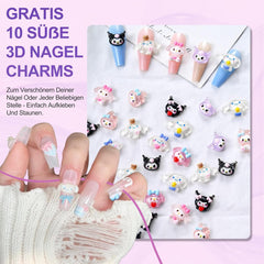 Set 420 de unghii false - Unghii tip balerina cu gel moale, acoperire completă, unghii artificiale cu gradient alb nud pentru lipire, unghii false pentru arta unghiilor (Ballerina White Nude)