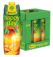 Rauch Happy Day Mango | Bevanda raffinata al frutto della passione | Molta vitamina C | 6 x 1 litro, Tetra Prisma Naty Shop 6 x 1 litro Mango