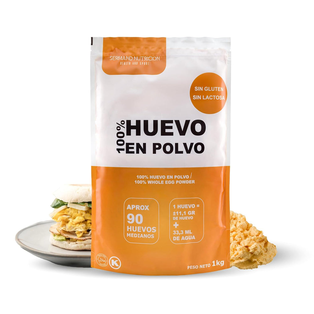 Eipulver aus Freilandeiern (1kg) | Pasteurisiertes Vollei Pulver | Ohne Zusatztoffe | Senza glutine e senza lattosio | Vakuumverpackung im Zip-Beutel