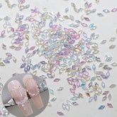 50 de piese mici zirconiu romb sclipici pietre unghii brelocuri culori mixte strasuri sclipitoare farmece unghii mini romb unghii cristale unghii diamante strasuri unghii farmece accesorii unghii nail art