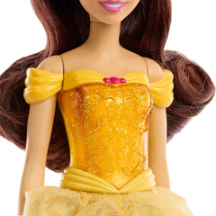 Mattel Disney Princess Bambola mobile alla moda Belle con vestiti scintillanti e accessori Regalo ispirato ai film Disney per bambini HLW11 Naty Shop Dolls