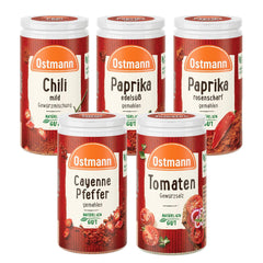 Ostmann Gewürze - gefülltes Gewürzregal mit 21 Gewürzdosen | Set aus Gewürze, Kräuter, Gewürzmischungen | zum Aufhängen | per lo Schranktür | Mangia: 1 Stück