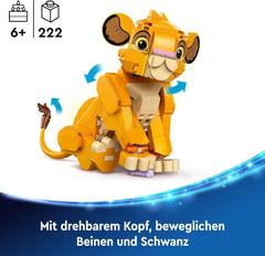 LEGO ǀ Disney Simba, il cucciolo del re leone, giocattolo da costruzione per bambini, playset fantasy con la figura del leone, fantastica idea regalo per ragazze e ragazzi dai 6 anni, giocattolo per bambini 43243 Set da costruzione Beuche den LEGO-Store