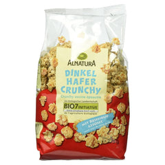 Avena e fiocchi biologici croccanti, 375 grammi Set di cereali Naty Shop 6 x 375 grammi Dolcificato con sciroppo di riso