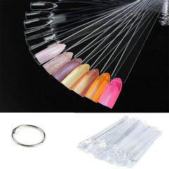 Display pentru unghii, 40 de bețișoare pentru ojă artificială, capsule, evantai practic, nail art