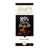 Cioccolata Lindt | Tavoletta EXCELLENCE Cacao 85% | 100 g| Cioccolato Extra Fondente | Tavoletta di cioccolato vegana