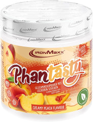 Ironmaxx Phantasty - Dose cremosa alla pesca 250G | Vegan Geschmackspulver Mit Echten Frucht- Oder Nussstückchen | Dolcificanti Perfekter Zuckerersatz Naty Shop 250 G (confezione 1Er) Pesca cremosa