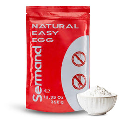 Eiweißpulver für Baiser (350 g) | Pasteurisiertes Eiklar | Getrocknetes Eiweiß | Senza lattosio Senza glutine | In wiederverschließbarem Zip-Beutel