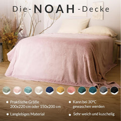 Copriletto HOMLA Noah 220 X 240 cm - copriletto divano comoda coperta coperta - soffice e morbida - poliestere grigio Letti e coperte Besuche den HOMLA-Store