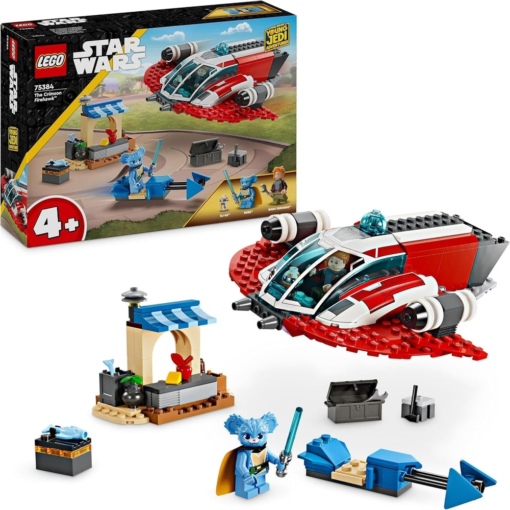 LEGO Star Wars: Le avventure del giovane Jedi Falco di fuoco cremisi, set iniziale per bambini con astronave costruibile, speeder bike e 3 personaggi, regalo per ragazzi e ragazze di 4 anni 75384 Set da costruzione Acquista il LEGO-Store Single