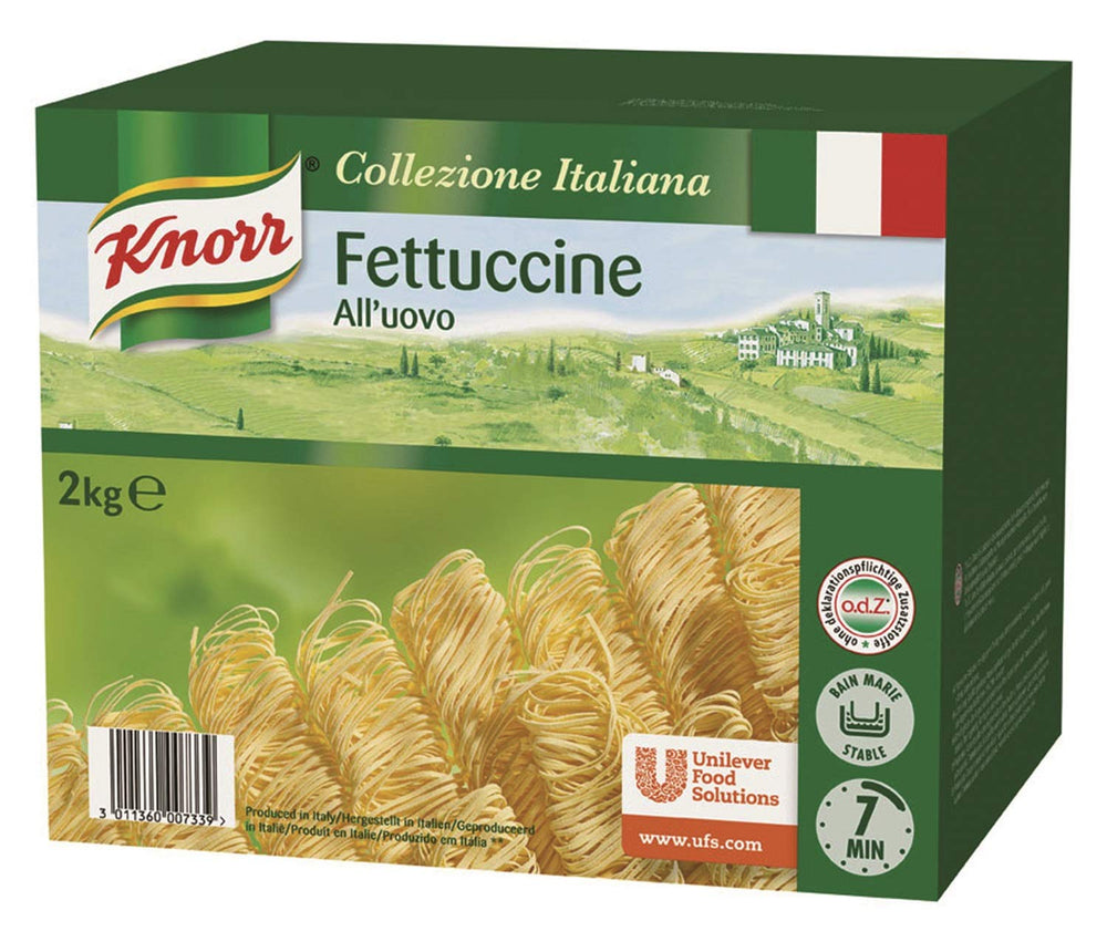 Knorr Fettuccine all'Uovo - Noodles a Nastro Stretto - Confezione Grande di Noodles, 2000 g
