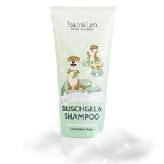 Jean & Len 2 in1, Gel doccia e shampoo per bambini sensibili, 200 ml Doccia e bagno Naty Shop