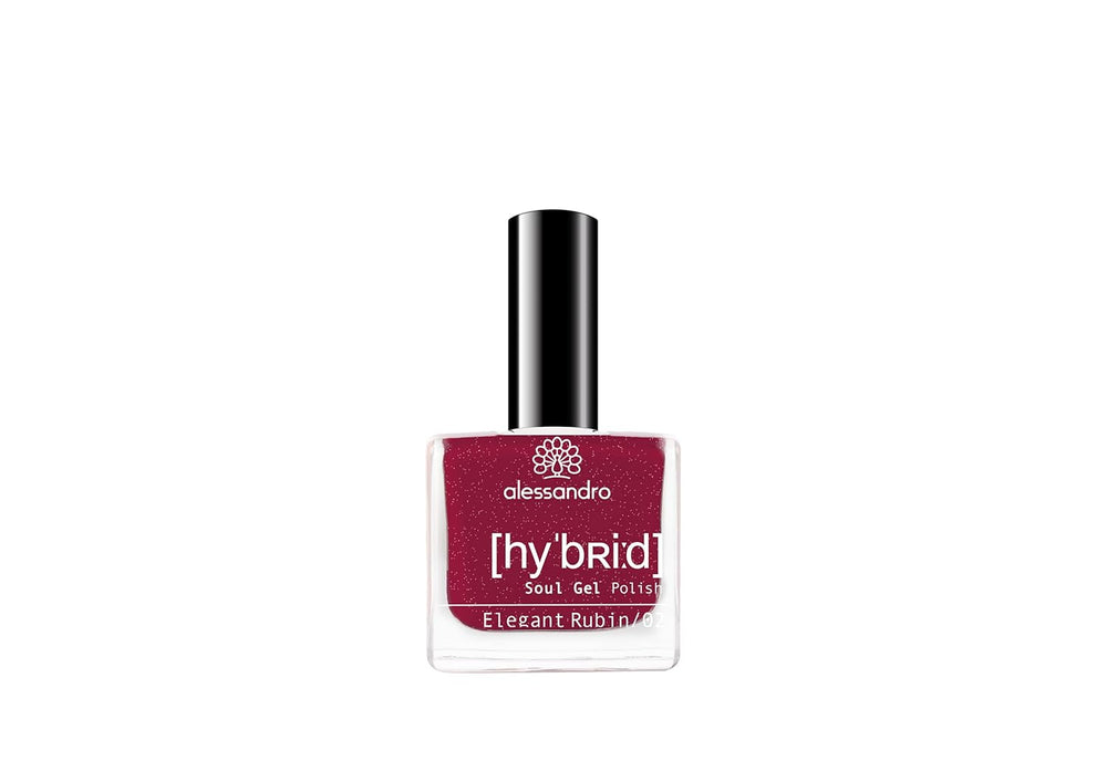 Oja hibridă Alessandro Elegant Ruby – Roșu-Roz închis – Unghii perfecte în doar 3 pași, fără LED – Rezistă până la 10 zile!