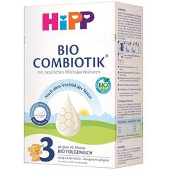 HiPP 3 Organic Combiotik (4 x 600g), latte di proseguimento a partire da 10 mesi, con colture naturali di acido lattico, vitamine C e D, GOS, Omega-3 (DHA, ALA), della migliore qualità biologica