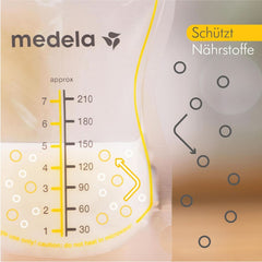 Medela Easy Pour Muttermilchbeutel Zum Einfachen Ausgießen, 100 Stück, 210 Ml, Auslaufsichere Einweg-Muttermilchbeutel Mit Überlaufschutz, Stillhelfer Accessori Alimenti per neonati e Allattamento Naty Shop