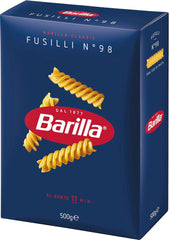 Barilla Pasta Classica Fusilli N. 98 di semola di grano duro di alta qualità, sempre al dente, Peperoncini, Spaghetti, Fusilli, Penne, Italiana, 500g