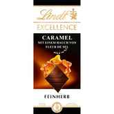 Lindt EXCELLENCE Caramello e Sale Marino - Cioccolato Fondente | Barretta 100g | Con Caramello e Sale Marino (Fleur de Sel) | Gusto intenso di cacao | Cioccolato fondente
