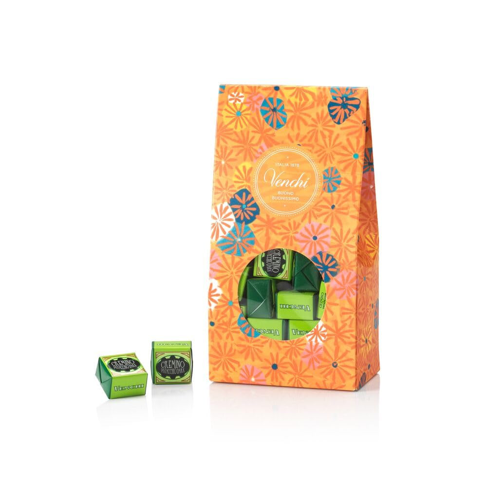 Venchi - Confezione Regalo Praline Murrine con Cremino al Pistacchio, Cioccolato Bianco, 305g, Senza Glutine, Senza Coloranti, Senza Conservanti - Idea Regalo Perfetta