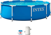 Piscina con struttura in metallo 3 m x 76 cm con pompa filtro 4485 litri Blu 305 x 76 cm 28202UK