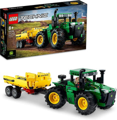 LEGO Technic John Deere 9620R Trattore 4WD con rimorchio ribaltabile Classico giocattolo agricolo per bambini Ragazzi e ragazze 8 anni Kit modello da collezione 42136 Set di costruzione Besuche den LEGO-Store Single