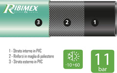 Furtun de scurgere plat verde Ribiland 04254