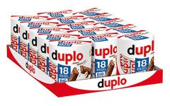 Ferrero Duplo Confezione Grande - Barrette di Cioccolato con Crema di Torrone Pregiato, Wafer Croccante e Cioccolato Fine al Latte - Dolci di Carnevale e Martedì Grasso - 15 Confezioni da 18 Barrette Incartate Singolarmente