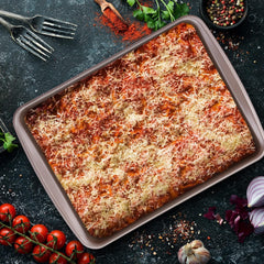 Teglia Relaxdays, Antiaderente, 4 Litri, Acciaio al Carbonio, Marrone Stampi e teglie Naty Shop