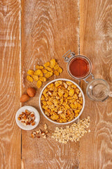 Dr. Oetker Vitalis Crunchy Flakes: muesli croccante con corn flakes e pezzetti di mandorle, confezione da 5 (5 x 600 g)