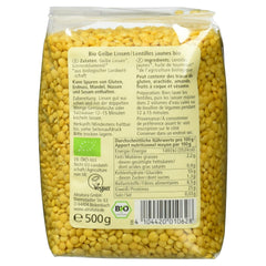 Lenticchie gialle biologiche, 500g