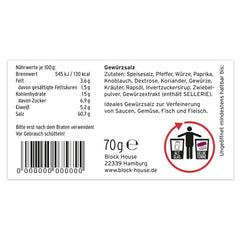 Block House Zaubergewürzsalz, Gewürzmischung für Fleisch, Fisch und Gemüse in Restaurantqualität, 280g Dose mit Streuaufsatz