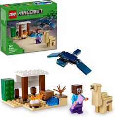 LEGO Minecraft Steve's Desert Expedition, set videogioco per ragazzi e ragazze, bioma di Steve, casa, personaggi e cammello, regalo per i giocatori di 6 anni 21251 Set di costruzione Besuche den LEGO-Store Titolo predefinito