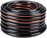 Furtun de grădină BLACK+DECKER 15 metri - Ø19MM - PVC durabil - Udarea grădinii, spălarea mașinii, umplerea piscinei - Compatibil cu orice robinet standard - Negru/Portocaliu