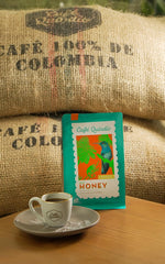 Cafe Quindio Specialty Coffee - boabe de cafea 100% Arabica, Columbia - cu note naturale de miere ușoară (250g) - ideală pentru cafea filtrată sau aparate portafilter