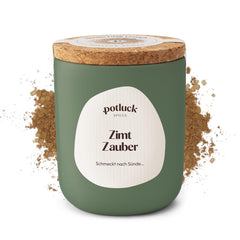 Potluck | Zimt Zauber | Würzmischung im Keramiktopf | 90g| Vegano, senza glutine e con ingredienti naturali