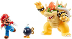 Nintendo Super Mario Bowser 18 cm vs. Set di figurine di Mario (onda 1) Action figure Naty Shop