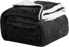 Coperta accogliente 150X200Cm nera Coperta in pile Living Sherpa coperta divano copridivano Caldo inverno Morbida coperta (nera, 150X200Cm) Letti e coperte Good Nite Nero 150X200Cm
