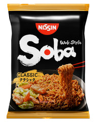 Nissin Bag Soba Noodles - Classici spaghetti istantanei giapponesi Confezione da 9 stile Wok con salsa Yakisoba Cucina asiatica rapida (9 x 109 g)