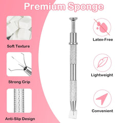 100Stks Latexfrei Nailart Schwämme, Ombre Nagelschwammpinsel, Nagelschwamm Mit Metallgreifer 100 Blatt Nailart-Mischpapier Aufbewahrungsbox, Maniküre Schwamm Applikator Für Farbverlauf Nailart