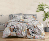 MARIMEKKO Set biancheria da letto Queen, Biancheria da letto in cotone percalle con federe abbinate, Decorazioni per la casa tutto l'anno (Pieni Letto, Multicolor, Letto Queen Size) Piumini e trapunte Naty Shop Regina