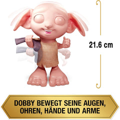Wizarding World Harry Potter - Bambola interattiva Dobby House Elf con oltre 30 suoni, frasi e movimenti, tedesco-italiano, giocattolo per 6 anni, Fan Article Dolls Naty Shop