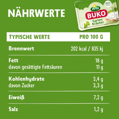 Gartenkräuter Frischkäse | 10x200 g | Ingredienti naturali al 100% Ohne Konservierungsstoffe, Addensanti e Gesmackverstärker