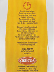 Paste Dialsi în formă de stea, paste fără gluten din porumb și orez, trase în bronz, ingrediente 100% italiene, fără aditivi, se gătește în 8-9 minute, pachet de 300g