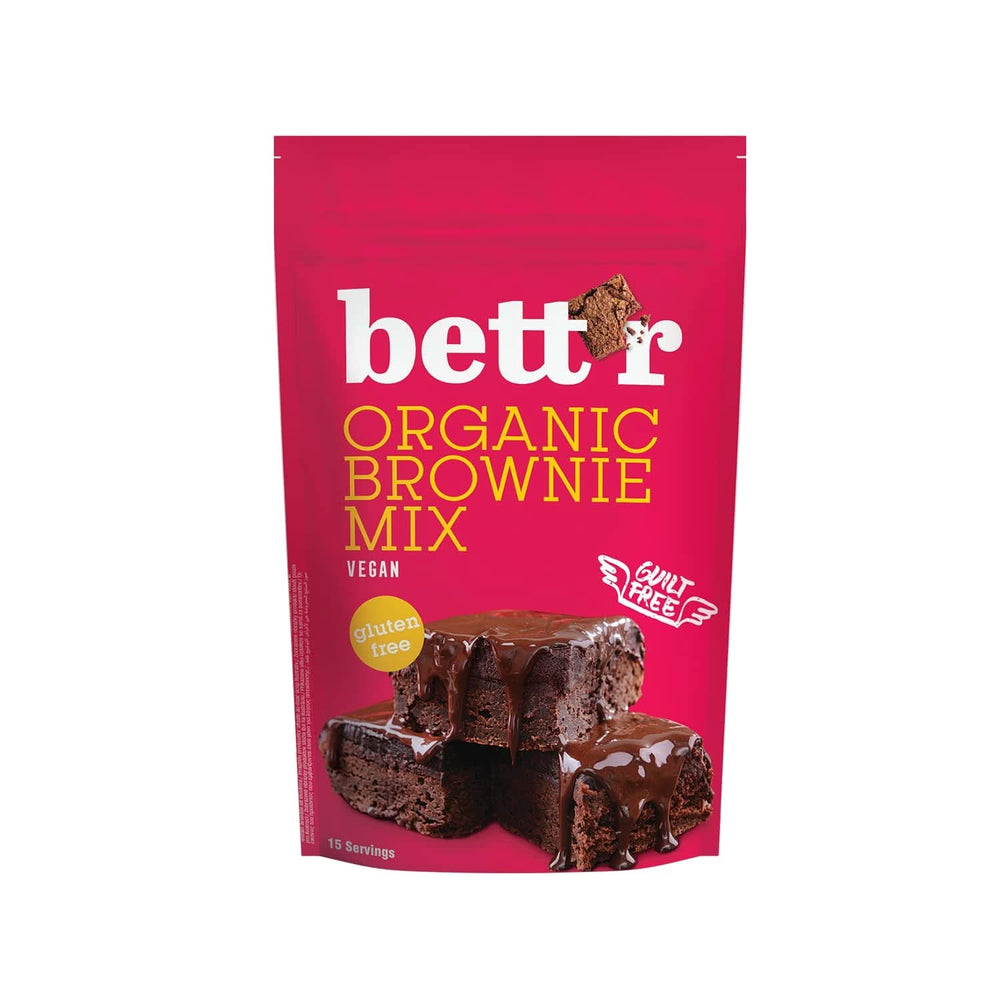 Bettr Organic Brownie Mix - Brownies biologici, vegani e senza glutine dal ricco sapore di cacao, 6 x 400 grammi Kitchen Naty Shop