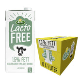 Arla LactoFREE Laktosefreie Haltbare Milch 1.5% Fett | 10 x 1 litro | echter Milchgeschmack, weniger süß | ricco di calcio e vitamina B12