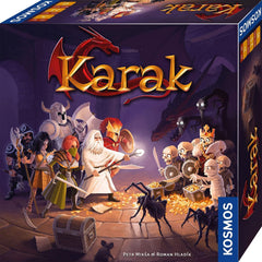 Kosmos 682286 Karak - Inizia l'avventura, gioco avvincente per bambini dai 7 anni in su, 2-5 giocatori, gioco di avventure fantasy, gioco da tavolo con dadi, istruzioni in tedesco, grigio