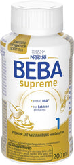 BEBA Nestlé BEBA SUPREME 1 Latte per lattanti: biberon pronti da bere con Omega 3, 1 confezione (1 x 200 ml)
