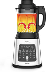 Tefal Perfectmix Cook Hochgeschwindigkeits-Standmixer, Mit Kochfunktion, 10 Auto-Programme, Heiße Und Kalte Rezepte, Abnehmbare Klingen, Inkl. Dampfkorb, Argento/Nero, BL83SD30 Cucina Naty Shop