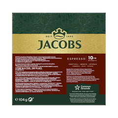 Jacobs Kaffeekapseln Espresso Intenso, Intensität 10/12, 10 x 20 Getränke, Nespresso* kompatible Kaffee Kapseln, 200 Kapseln